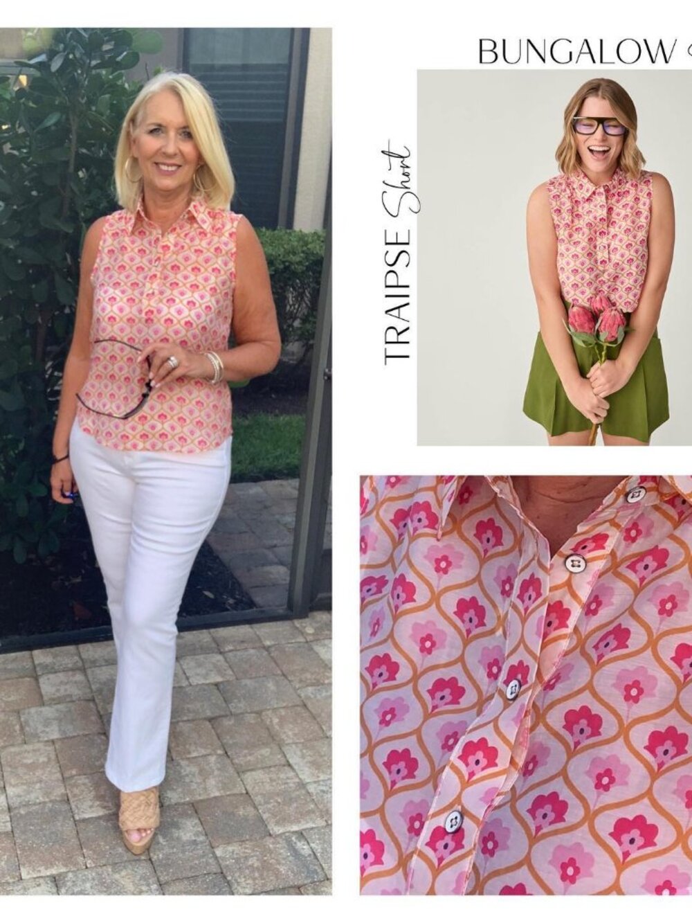 Cabi 6385 Bungalow Top Spring 2023 Large EUC